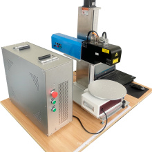 Máquina de marcação a laser de fibra 3D com mesa rotativa